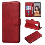 Classic Style Wallet Leather Stand Mobile Phone Casing for Huawei nova 5i / Mate 30 Lite – Red