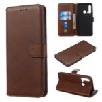 Wallet Stand Flip Leather Phone Case for Huawei P20 Lite (2019)/Nova 5i – Brown