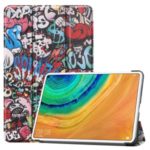 Pattern Printing Tri-fold Stand Leather Tablet Case for Huawei MatePad Pro – Cartoon