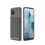 Carbon Fiber Texture Case Anti-drop TPU Phone Cover for Huawei Nova 6 SE – Black