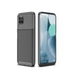 Carbon Fiber Texture Case Anti-drop TPU Phone Cover for Huawei Nova 6 SE – Black
