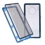 Anti-peep Magnetic Metal Frame + Tempered Glass Case for Huawei Mate 30 Pro/Mate 30 Pro 5G – Blue