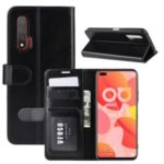 Crazy Horse Leather Wallet Phone Case for Huawei nova 6 5G – Black
