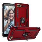 Hybrid PC TPU Kickstand Armor Phone Case Cover for Huawei Y5 (2018) – Red