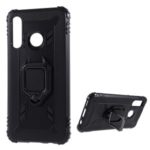 Finger Ring Kickstand TPU Phone Cover [Built-in Magnetic Metal Sheet] for Huawei P30 Lite – Black