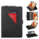 Multi-slot Stand Leather Tablet Case with Stylus Pen Slot Cover for Huawei MatePad Pro – Black