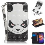 Pattern Printing Light Spot Decor Leather Wallet Case for Motorola Moto E6 Play – Panda Pattern