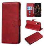 Classic Wallet Leather Stand Mobile Phone Casing for Xiaomi Mi CC9 / Mi 9 Lite / A3 Lite / Mi CC9 Meitu Edition – Red