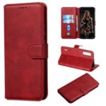 Classic Wallet Leather Stand Mobile Phone Casing for Xiaomi Mi CC9e / Mi A3 – Red