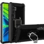Finger Ring Kickstand Shockproof TPU Mobile Phone Case for Xiaomi Mi Note 10/CC9 Pro – Black