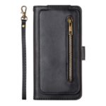 Zipper Pocket 9 Card Slots Leather Wallet Case for Xiaomi Redmi 8A – Black