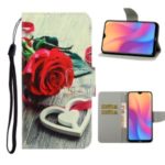 Pattern Printing PU Leather Wallet Phone Cover for Xiaomi Redmi 8A – Rose