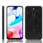 Leather Coated PC + TPU Combo Case Phone Shell for Xiaomi Redmi 8 – Black