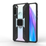 Warrior Style Rotating Ring Kickstand PC+TPU Hybrid Phone Case for Xiaomi Redmi Note 8T – Black