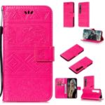 Imprint Elephant PU Leather Wallet Stand Case for Xiaomi Mi Note 10 / Mi CC9 Pro – Rose