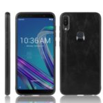 PU Leather Skin PC + TPU Hybrid Shell Case for Asus Zenfone Max Pro (M1) ZB601KL/ZB602KL – Black