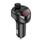 KUULAA Dual USB Car Charger Support FM Transmitter Bluetooth Receiver Audio MP3 Player TF Card Car Kit – Black