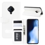 Crazy Horse Wallet Leather Stand Case for vivo S5 – White