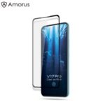 AMORUS Full Coverage Silk Printing Tempered Glass Screen Film for vivo V17 Pro