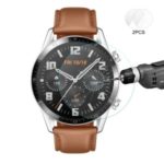 2PCS HAT PRINCE for Huawei Watch GT 2 46mm (2019) Tempered Glass Screen Protector 0.2mm 9H 2.15D Arc Edge