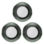 NILLKIN 3Pcs/Set Metal + Tempered Glass Phone Camera Lens Cover Ring for iPhone 11 Pro/11 Pro Max – Dark Green