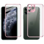 IMAK Full Size Metal Frame Tempered Glass Screen Protector + Back Film for iPhone 11 Pro Max 6.5 inch – Rose Gold