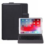 T1015 2-in-1 Ultra-thin Bluetooth Keyboard Leather Stand Case for iPad 10.2 (2019) – Black