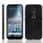 Leather Coated PC + TPU Combo Case for Nokia 4.2 (2019) – Black
