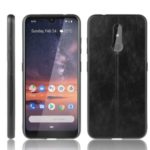 Leather Coated PC + TPU Combo Case Protective Cover for Nokia 3.2 – Black