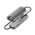SEEWEI 1098C 8-in-1 USB-C Hub Type-C to USB 3.0 x 3 + TF + SD + PD + 3.5mm Audio + HDMI Adapter