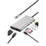 ONTEN Type-C Multifunction Dock Station with USB3.0x2/SDx1 Card+HDMI/VGA+JACK 3.5+RJ45+Type-C(PD) port