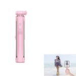 DIVI Wireless Bluetooth Selfie Stick Mini Self Timer with Tripod and LED Light – Pink