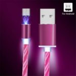 Creative 360° Adsorption Colorful Streamer Magnetic Charging Cable [for Andriod] – Red