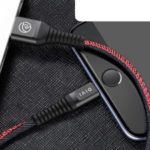 DIVI 1.88M Nylon Braided USB to Lightning Port Data Sync Charging Cable for iPhone iPad iPod – Black