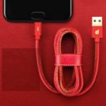 DIVI 0.25M Nylon Braided Type-C Port Data Sync Charging Cable for Huawei Samsung Xiaomi etc. – Red