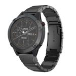 Stainless Steel Watch Band Strap with Butterfly Buckle for Garmin Fenix 6X – Black