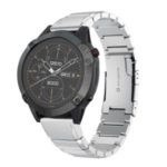 Stainless Steel Watch Band Wrist Strap with Butterfly Buckle for Garmin Fenix 6X – Silver