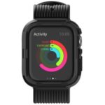 Armor Stripe Style Silicone Watch Band Replacement for Apple Watch Series 5/4 44mm – Black