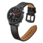Genuine Leather Coated 42mm Watch Strap for Huami GTR – Black