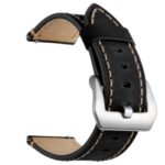 Genuine Leather Smart Watch Band for Huami Amazfit Watch 22mm- Black