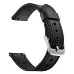 For Withings 18mm Cowhide Leather Watch Band – Black