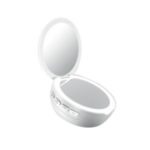 Creative Bluetooth Speaker with LED Light Makeup Mirror – White