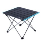 Foldable Aluminum Alloy Camping Table Chair Fishing Ultra Light Portable Desk – Black