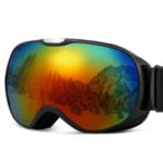 Winter Sports Snowboard Skating Kids Ski Goggles Anti-fog Double Lens Snow Goggles Eyewear –  Black