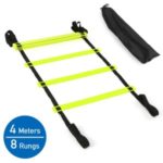 4m – 10m 8/12/20 Rungs Speed Agility Ladder with Carry Bag for Soccer Football Training – 4m