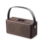 D30 Retro Wood Double Horns Bluetooth Speaker – Brown