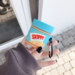 Cartoon Printing Silicone Case with Carabiner for AirPods with Charging Case (2016)/(2019)/AirPods with Wireless Charging Case (2019)
