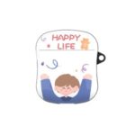 PC HAPPY LIFE Printing Cover for Apple AirPods with Wireless Charging Case (2019) / AirPods with Charging Case (2019) (2016) – Blue