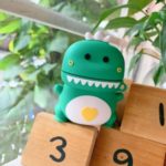 Cartoon Shaped Design Silicone Earphone Case Cover for Huawei Freebuds 2/2 Pro – Green Dinosaur