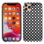 Lattice Texture IMD Acrylic + TPU Hybrid Anti-drop Phone Case for iPhone 11 Pro Max 6.5 inch – Black